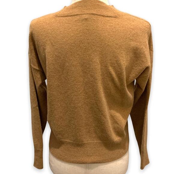 Madewell 100% cashmere sweater size Small mustard yellow gold V neck - Picture 4 of 10